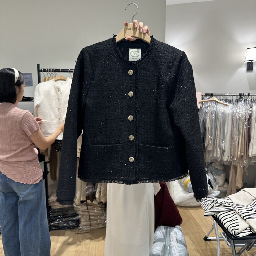 M.G.N韓國直郵㊣女裝新品推薦休閑人氣真品熱賣時尚夾克花呢MAGNET夾克圖色2
