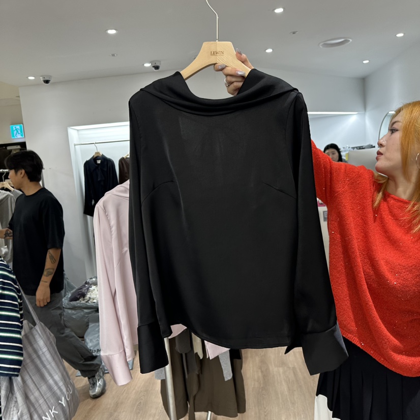 LEWIN東大門㊣直郵女士新品推薦人氣熱賣職業時尚襯衫蕾絲衫LEWIN襯衫/蕾絲衫圖色2