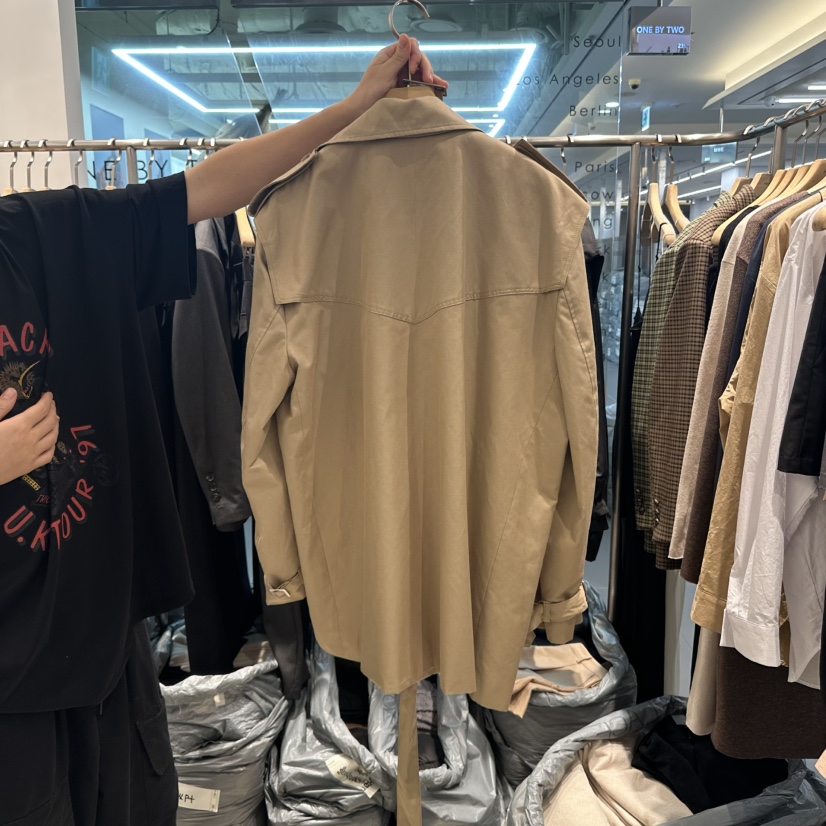HONG.U韓國直郵㊣女裝新品人氣熱賣25秋冬時尚職業夾克含腰帶HONG.U夾克