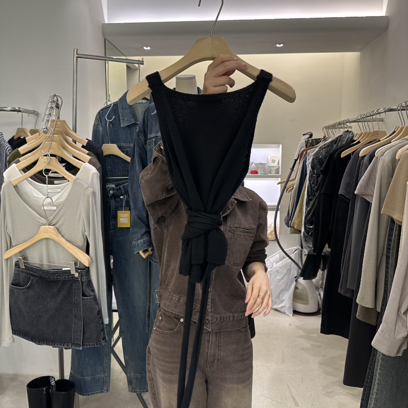 PHILO韓國直郵㊣女裝新品職業人氣25秋冬吊帶背心不含內搭浣熊PHILO吊帶/背心