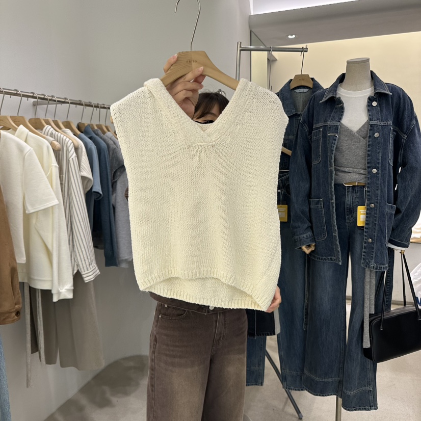 PHILO東大門㊣代購女裝新品推薦休閑25秋冬熱賣真品吊帶背心PHILO吊帶/背心圖色2