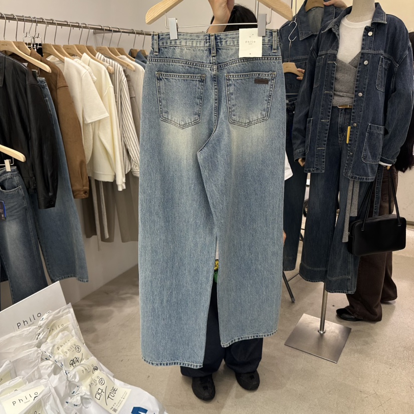 PHILO東大門㊣直郵女士新品25秋冬人氣熱賣推薦職業時尚牛仔褲PHILO牛仔褲