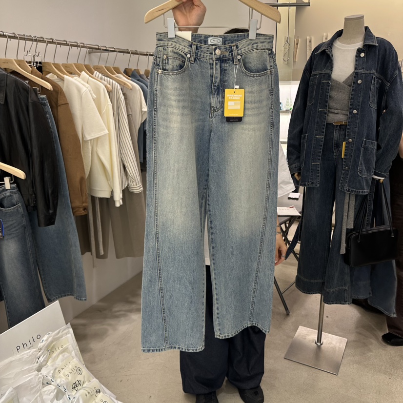 PHILO東大門㊣直郵女士新品25秋冬人氣熱賣推薦職業時尚牛仔褲PHILO牛仔褲