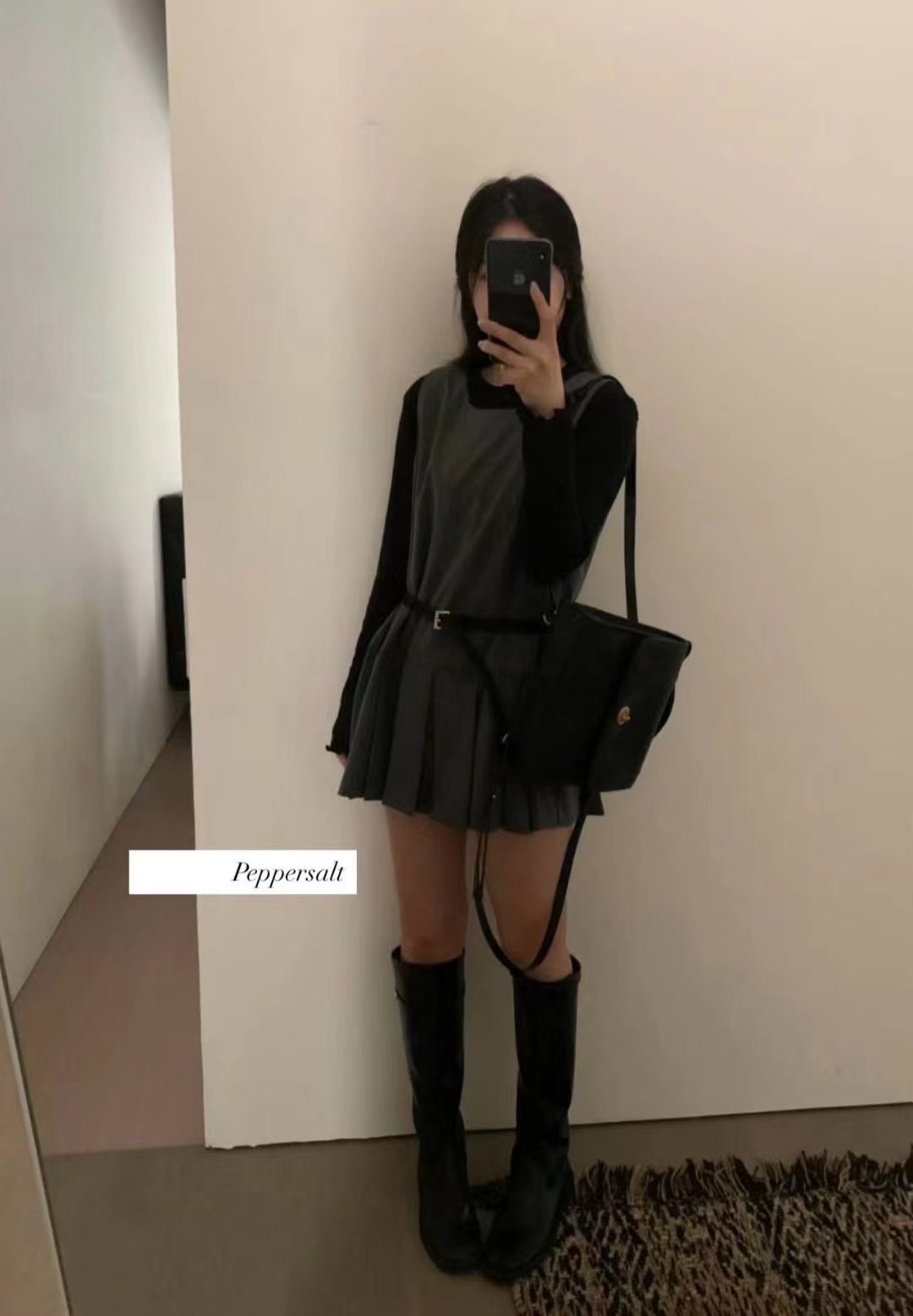 PEPPER 페페韓國代購㊣女士新品人氣真品25秋冬時尚連衣裙PEPPER-OT連衣裙