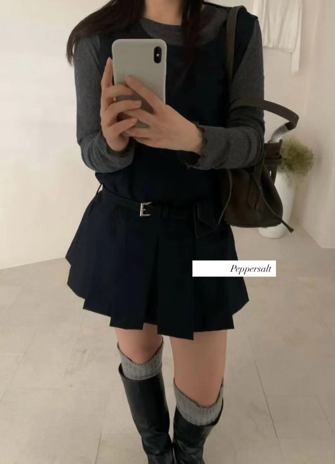 PEPPER 페페韓國代購㊣女士新品人氣真品25秋冬時尚連衣裙PEPPER-OT連衣裙