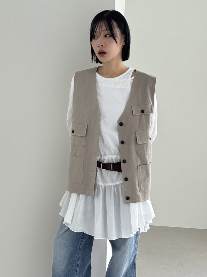 KARE/WEREPIECE韓國代購㊣女士新款時尚人氣25秋冬馬甲口袋KARE/WEREPIECE馬甲