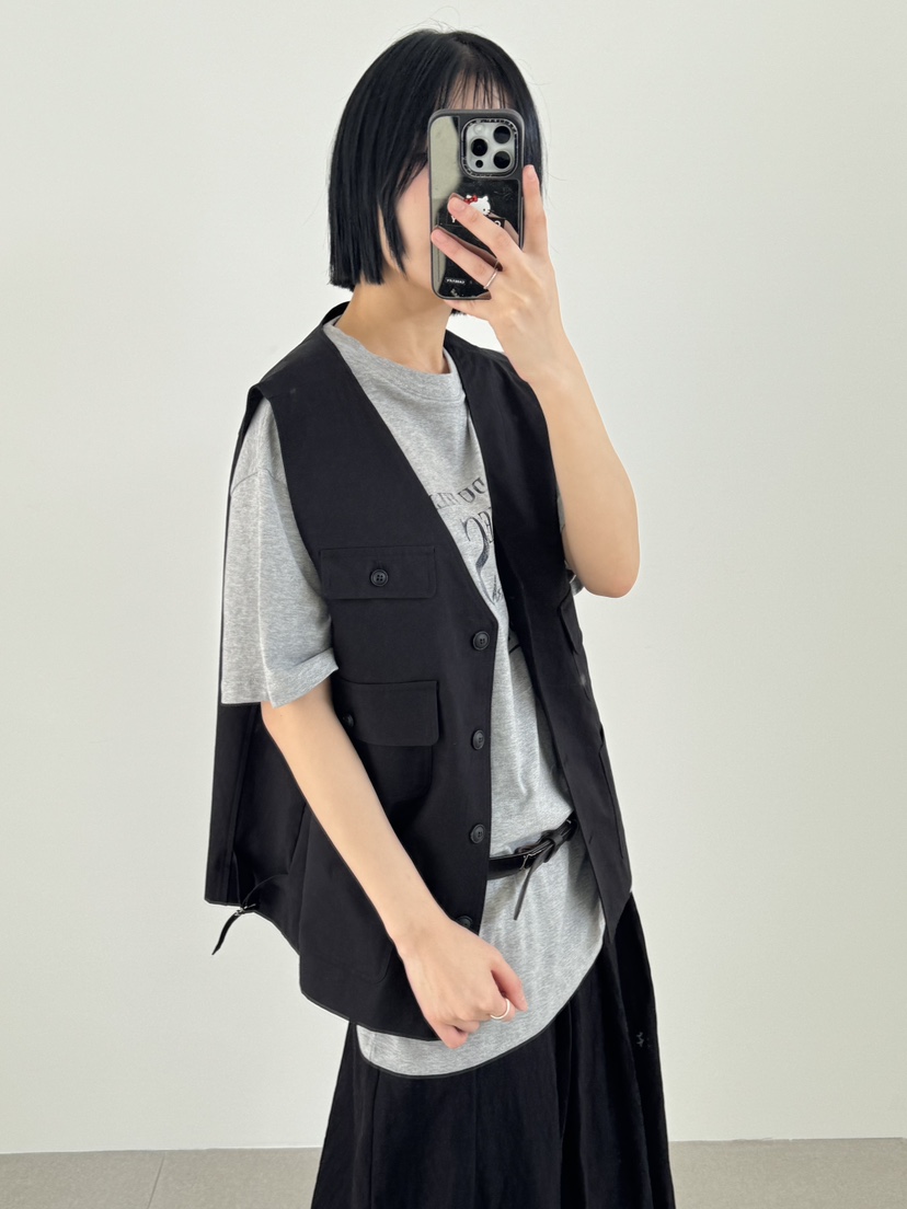 KARE/WEREPIECE韓國代購㊣女士新款時尚人氣25秋冬馬甲口袋KARE/WEREPIECE馬甲