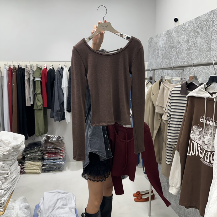 BADCALM東大門㊣代購女士新品25秋冬職業推薦熱賣人氣長袖T恤BADCALM長袖T恤