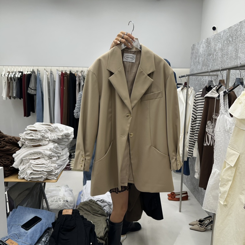 BADCALM韓國直郵㊣女士新品人氣休閑熱賣職業時尚25秋冬夾克BADCALM夾克