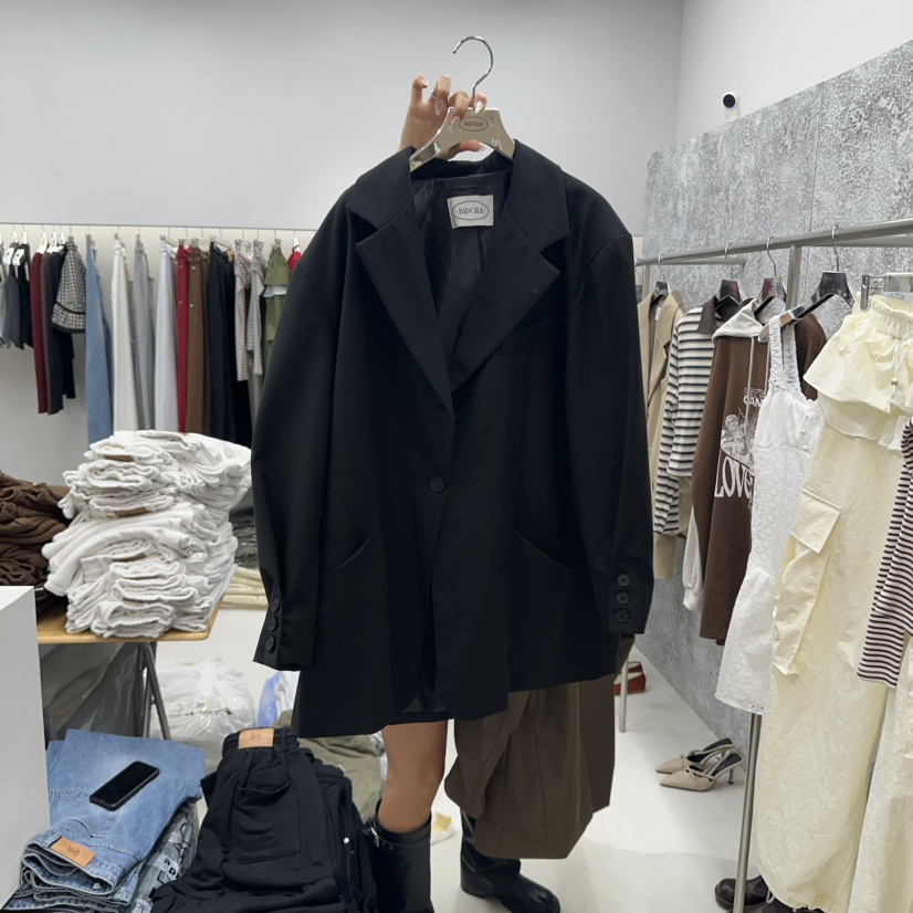 BADCALM韓國直郵㊣女士新品人氣休閑熱賣職業時尚25秋冬夾克BADCALM夾克圖色2
