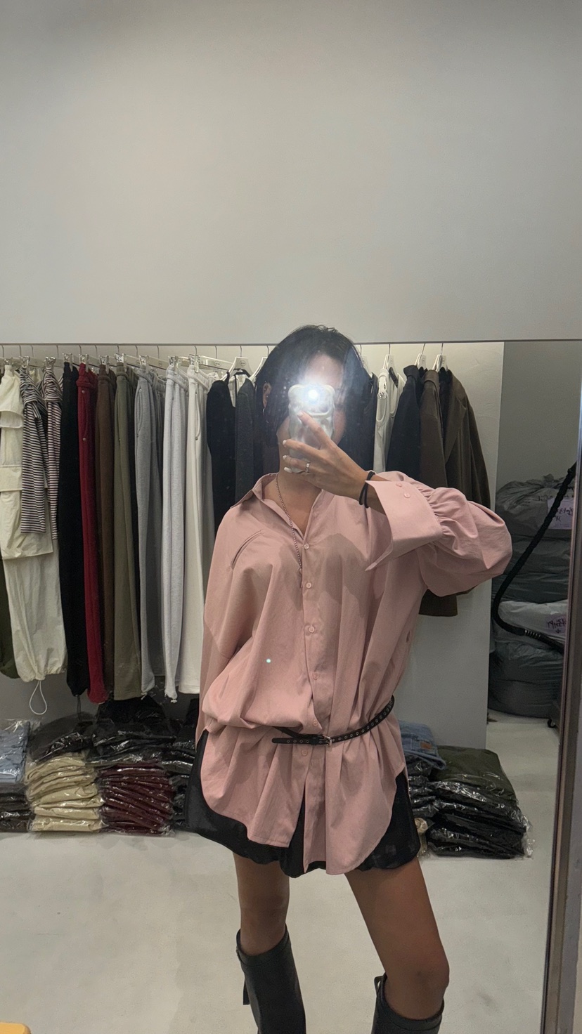 BADCALM東大門㊣直郵女士新品時尚真品人氣襯衫蕾絲衫含腰繩BADCALM襯衫/蕾絲衫