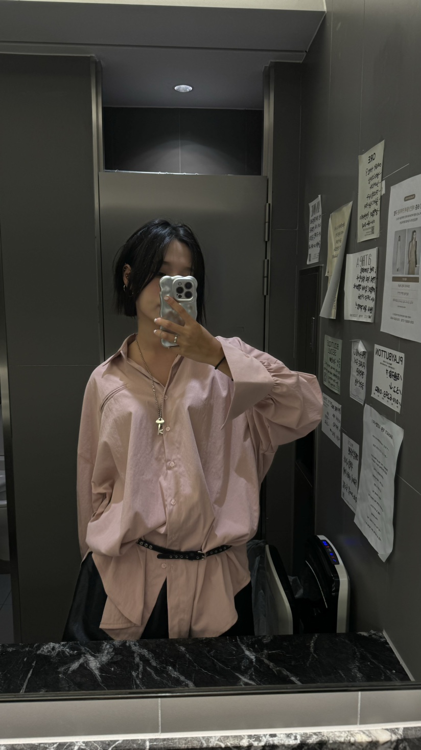 BADCALM東大門㊣直郵女士新品時尚真品人氣襯衫蕾絲衫含腰繩BADCALM襯衫/蕾絲衫