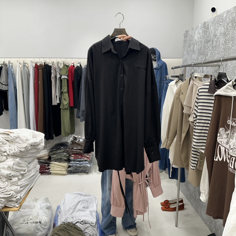 BADCALM東大門㊣直郵女士新品時尚真品人氣襯衫蕾絲衫含腰繩BADCALM襯衫/蕾絲衫圖色3
