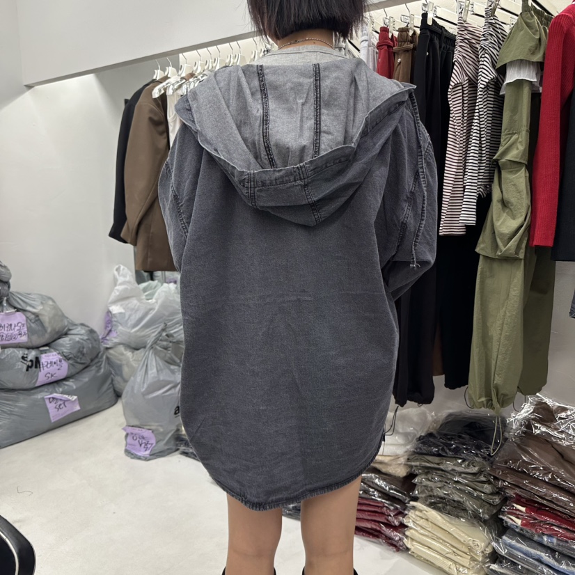 BADCALM東大門㊣實拍女裝新品人氣25秋冬推薦職業夾克寬松牛仔BADCALM夾克