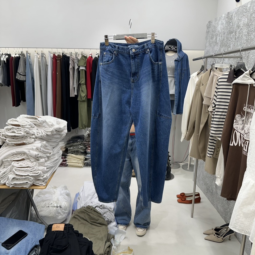 BADCALM韓國代購㊣女士新款25秋冬真品熱賣推薦人氣職業牛仔褲BADCALM牛仔褲