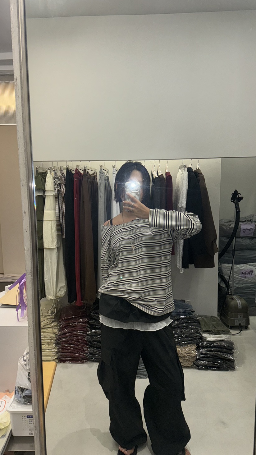 BADCALM韓國直郵㊣女士新品25秋冬推薦休閑職業真品長袖T恤BADCALM長袖T恤