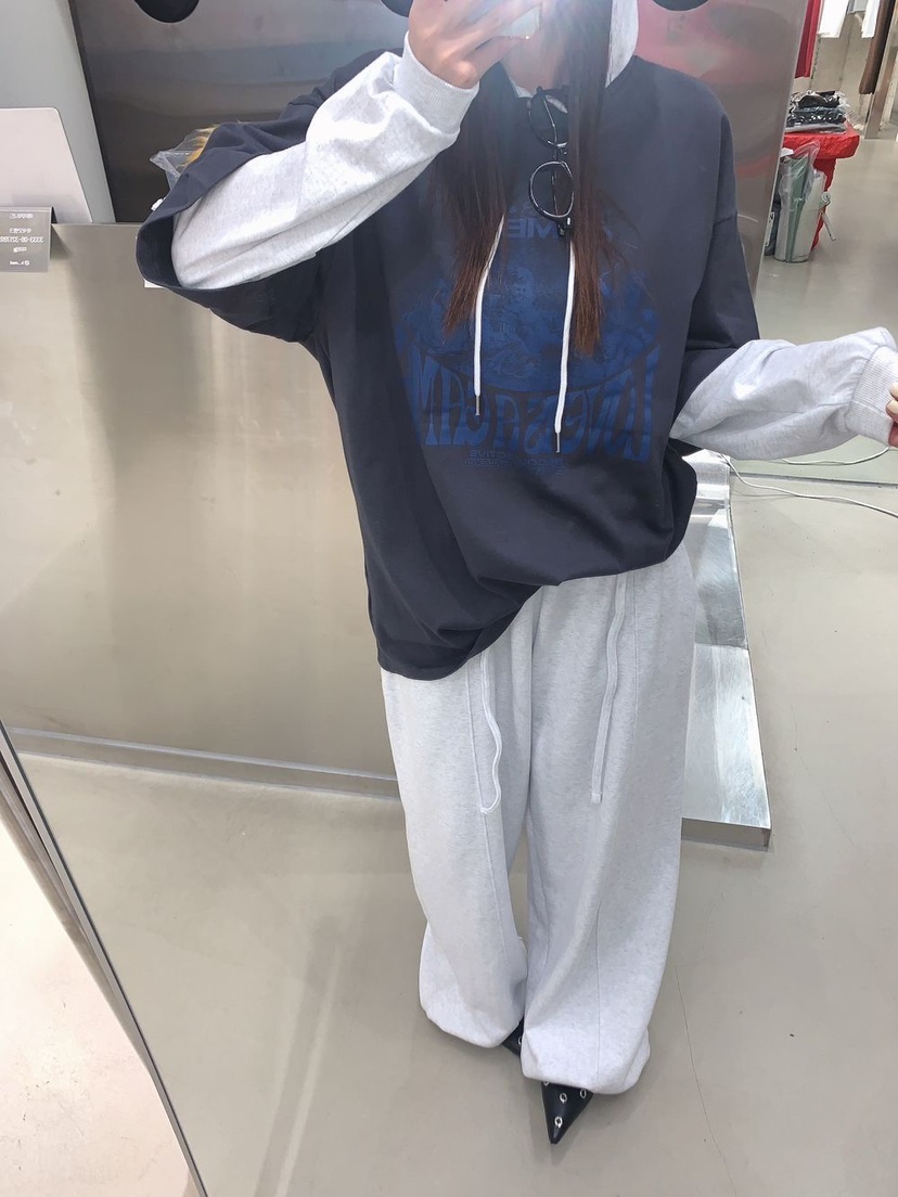 BADCALM韓國代購㊣女士新品25秋冬熱賣真品休閑人氣衛衣假兩件BADCALM衛衣
