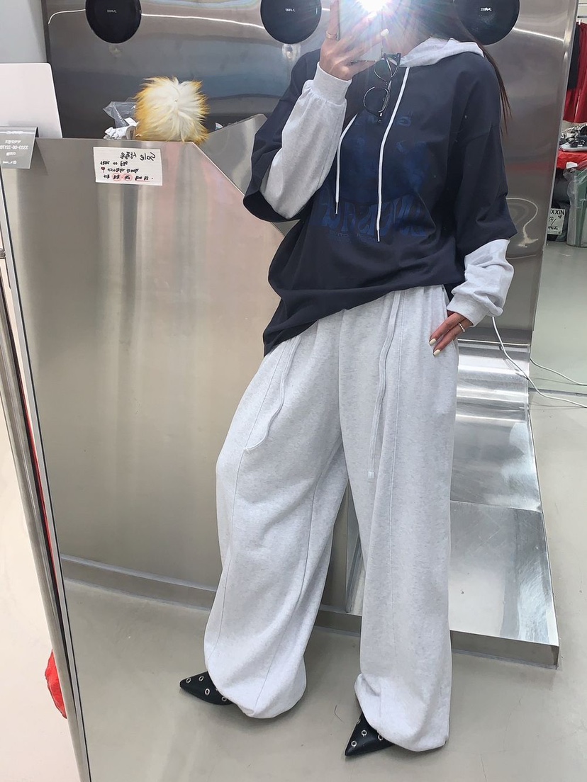 BADCALM韓國代購㊣女士新品25秋冬熱賣真品休閑人氣衛衣假兩件BADCALM衛衣