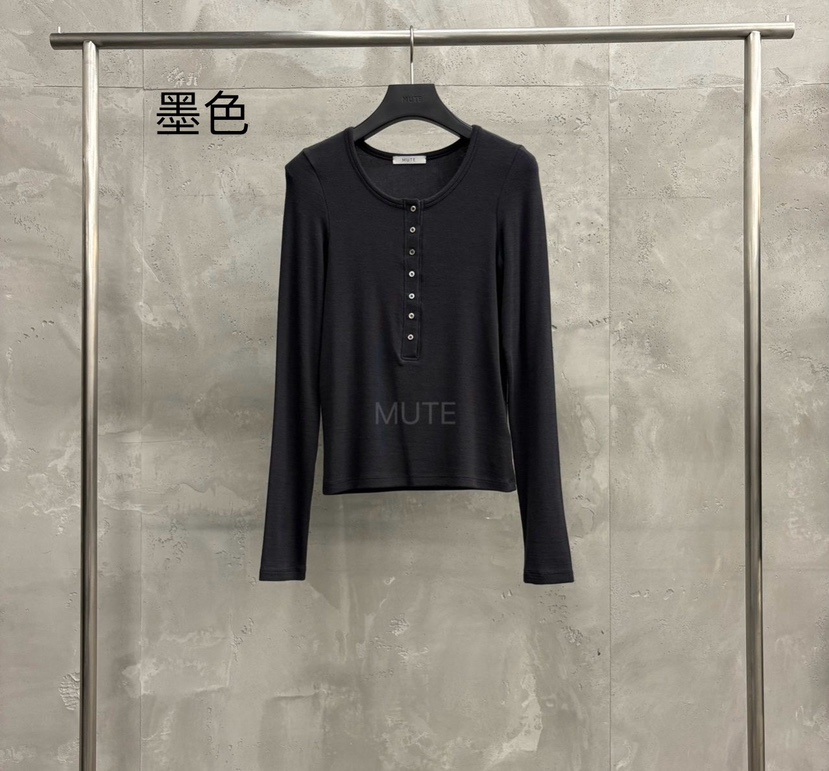 MUTE-P東大門㊣直郵女裝新款熱賣推薦休閑職業真品長袖T恤MUTE長袖T恤圖色4