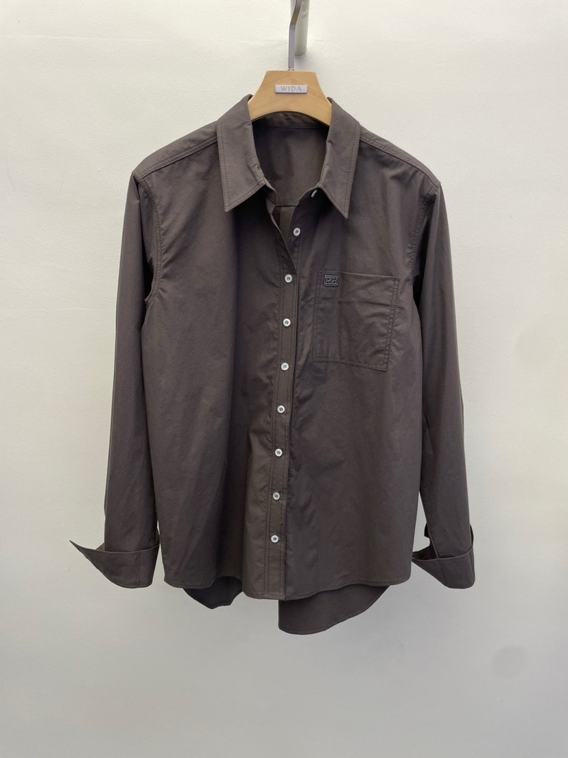 WIDA-P東大門㊣代購女士新品25秋冬推薦真品襯衫蕾絲衫口袋WIDA/RENEJ襯衫/蕾絲衫圖色3