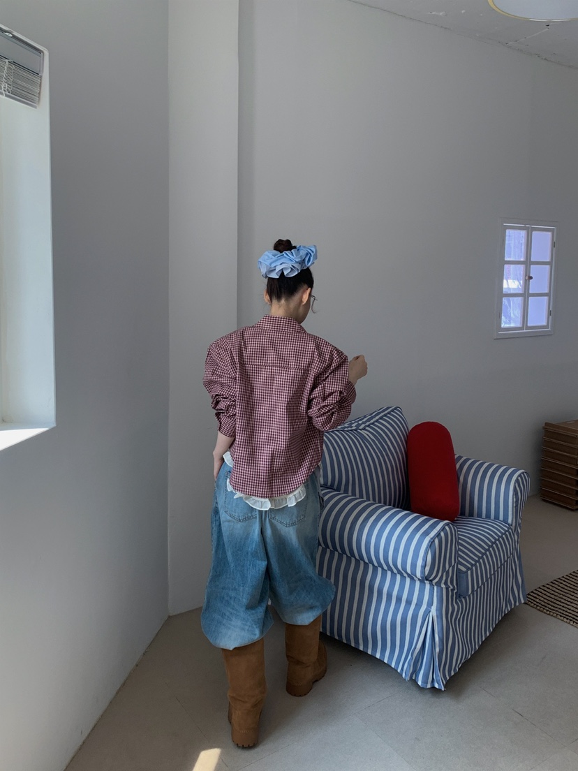 JKICHI韓國代購㊣女士新款真品休閑25秋冬推薦時尚襯衫蕾絲衫JKICHI襯衫/蕾絲衫