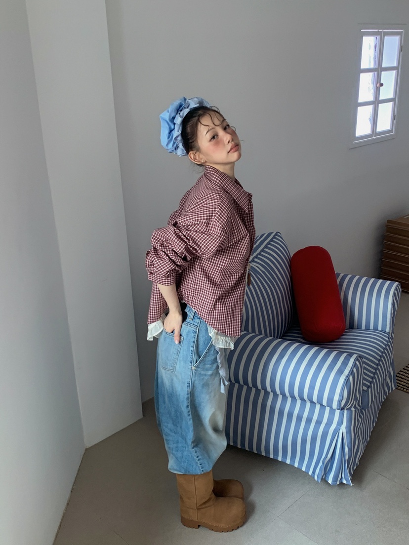 JKICHI韓國代購㊣女士新款真品休閑25秋冬推薦時尚襯衫蕾絲衫JKICHI襯衫/蕾絲衫