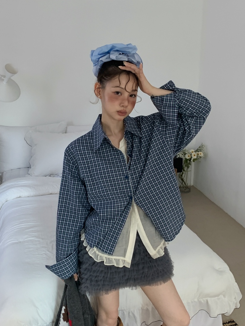JKICHI韓國代購㊣女士新款真品休閑25秋冬推薦時尚襯衫蕾絲衫JKICHI襯衫/蕾絲衫