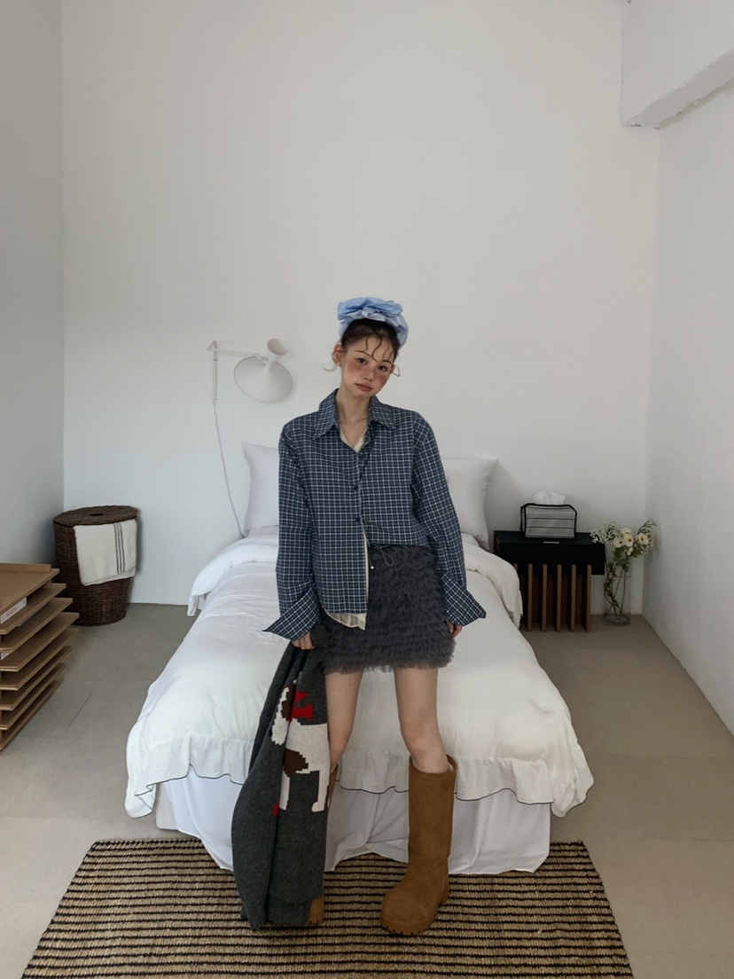 JKICHI韓國代購㊣女士新款真品休閑25秋冬推薦時尚襯衫蕾絲衫JKICHI襯衫/蕾絲衫