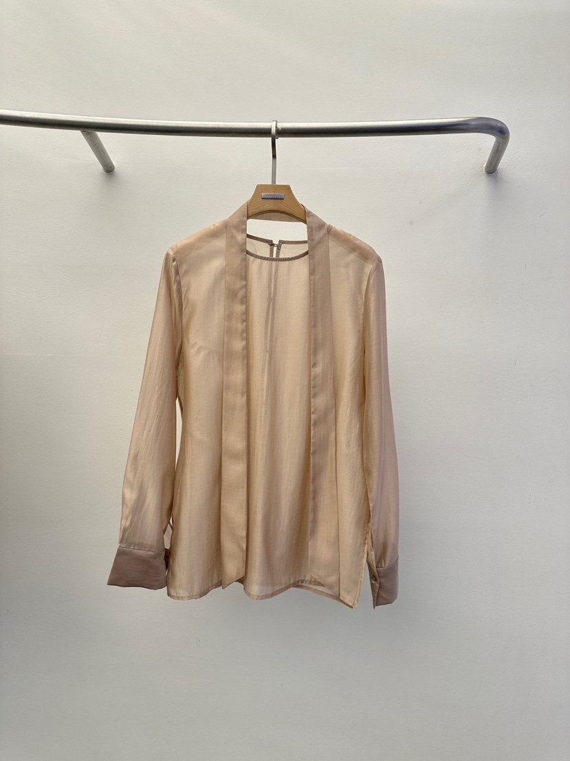 WIDA-P東大門㊣實拍女裝新品職業25秋冬熱賣襯衫蕾絲衫透明WIDA/RENEJ襯衫/蕾絲衫圖色2