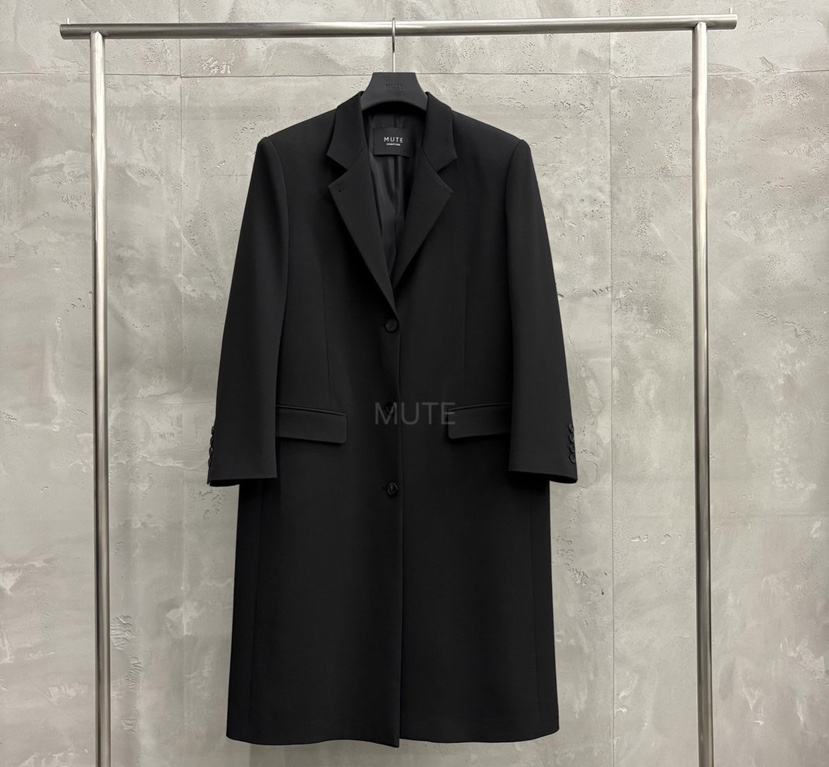 MUTE-P韓國直郵㊣女士新款25秋冬人氣真品熱賣時尚中長款大衣MUTE中長款大衣圖色3