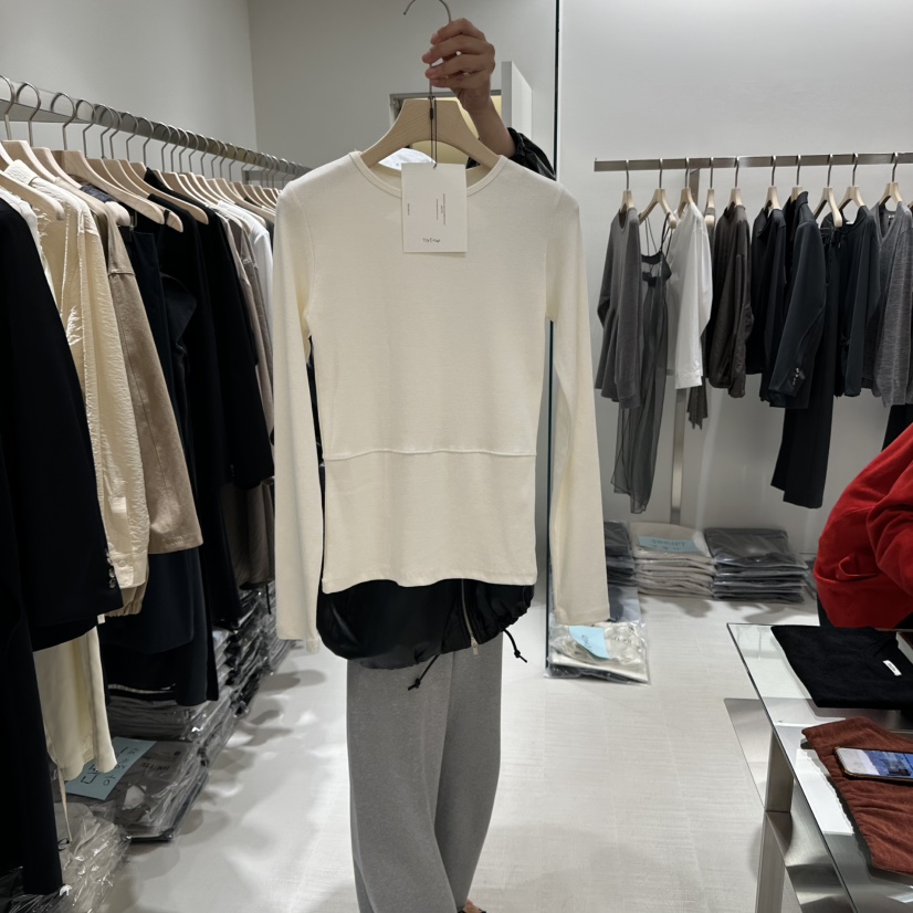 HAUTTE-P東大門㊣直郵女裝新品真品時尚職業休閑長袖T恤羅紋HAUTTE長袖T恤