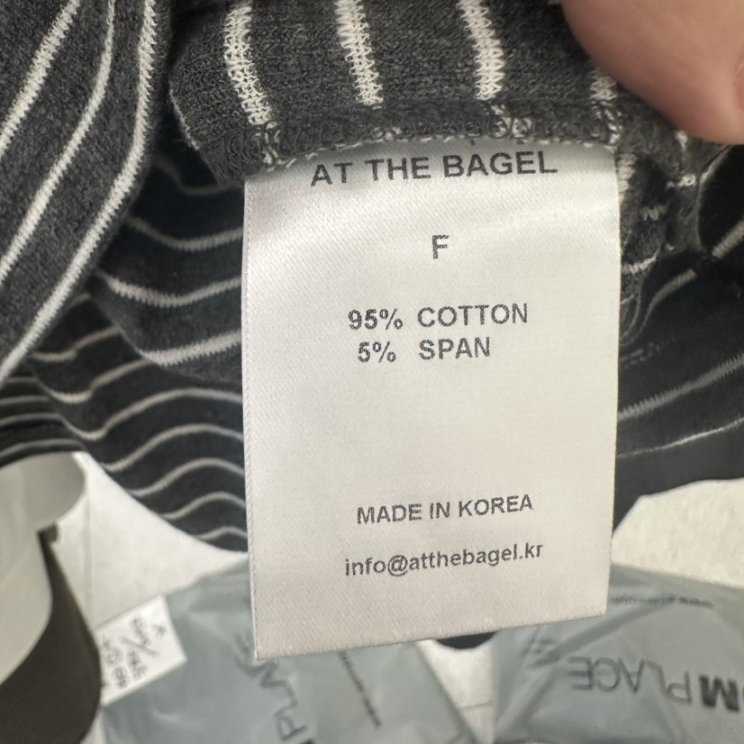AT THE BAGEL東大門㊣直郵女裝新品時尚25秋冬真品長袖T恤AT THE BAGEL長袖T恤