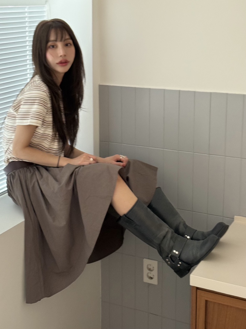 BERTHA東大門㊣直郵女裝新品休閑時尚真品25秋冬人氣T恤條紋BERTHAT恤