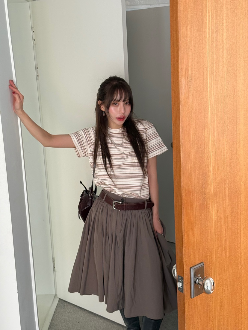 BERTHA東大門㊣直郵女裝新品休閑時尚真品25秋冬人氣T恤條紋BERTHAT恤