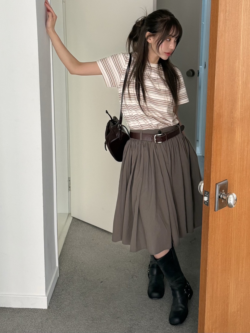 BERTHA東大門㊣直郵女裝新品休閑時尚真品25秋冬人氣T恤條紋BERTHAT恤