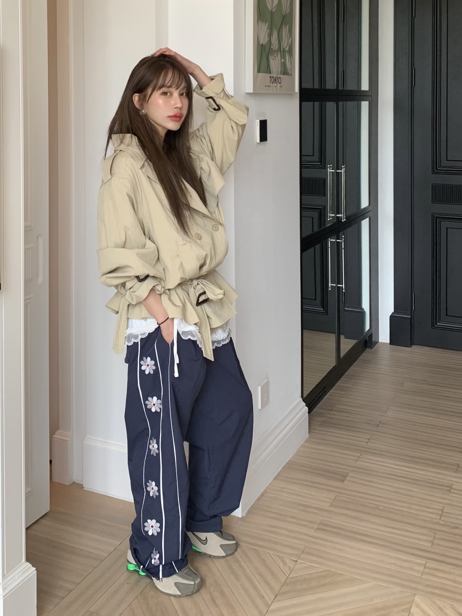 BERTHA韓國直郵㊣女裝新款休閑熱賣25秋冬真品職業休閑褲刺繡BERTHA休閑褲