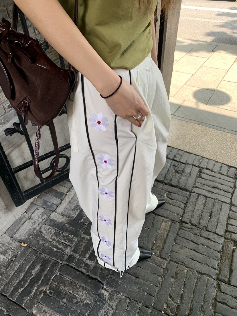 BERTHA韓國直郵㊣女裝新款休閑熱賣25秋冬真品職業休閑褲刺繡BERTHA休閑褲