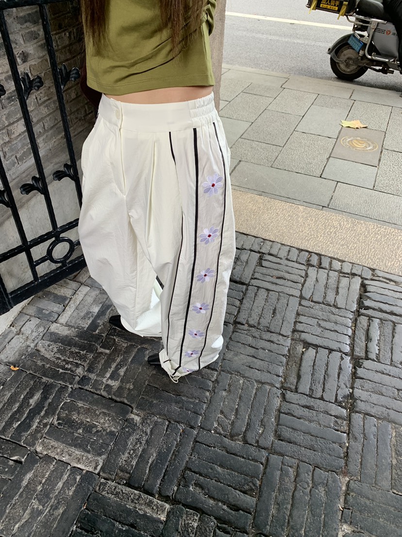 BERTHA韓國直郵㊣女裝新款休閑熱賣25秋冬真品職業休閑褲刺繡BERTHA休閑褲