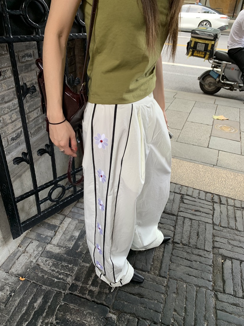 BERTHA韓國直郵㊣女裝新款休閑熱賣25秋冬真品職業休閑褲刺繡BERTHA休閑褲