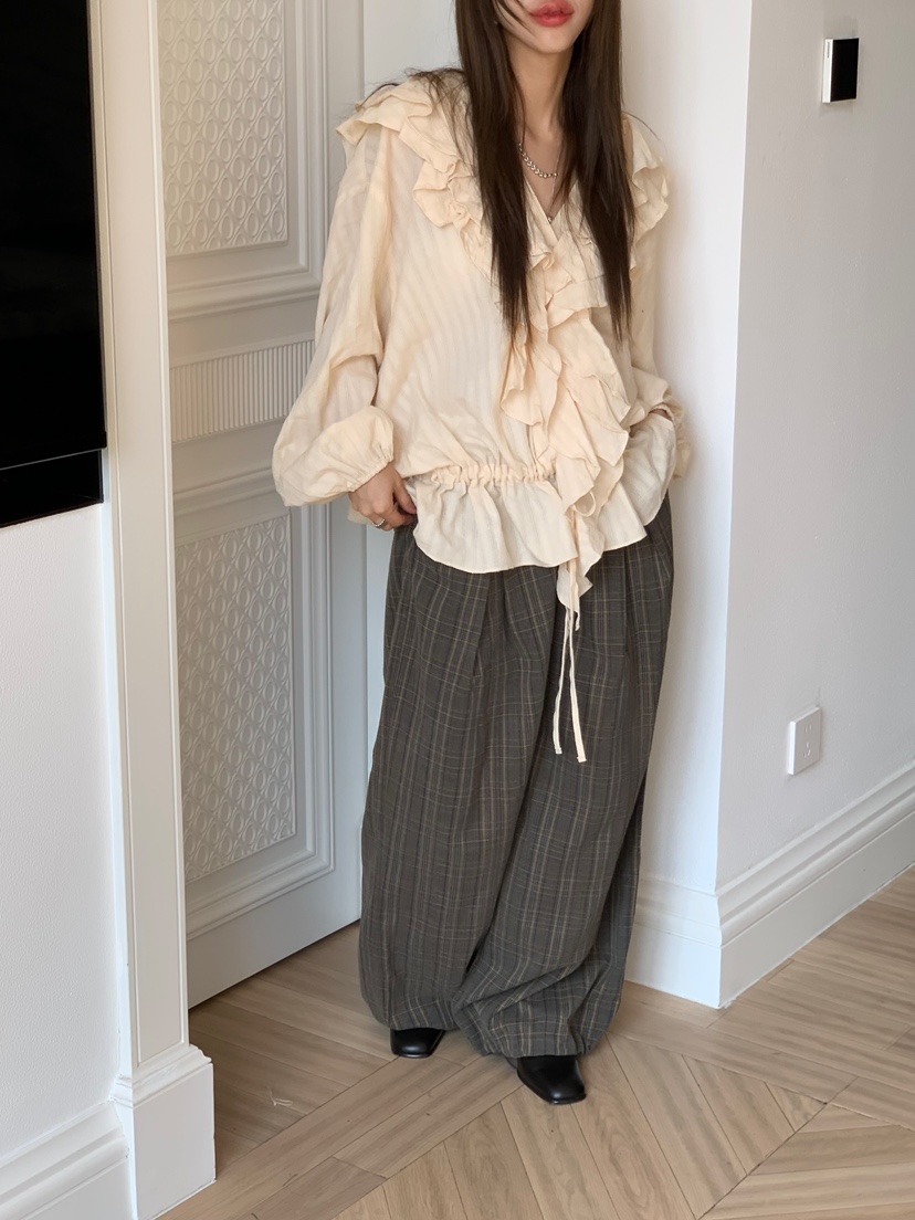 BERTHA東大門㊣代購女士新款時尚人氣25秋冬休閑襯衫蕾絲衫BERTHA襯衫/蕾絲衫