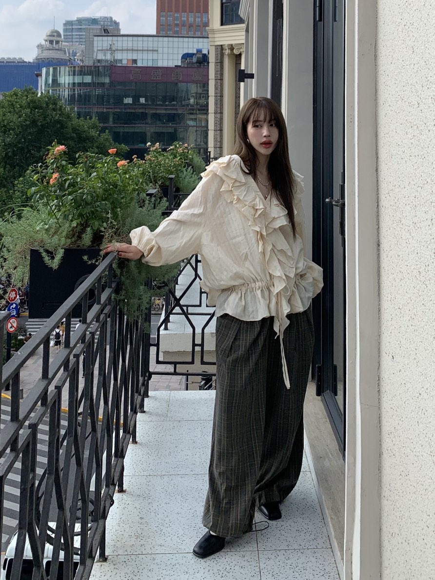 BERTHA東大門㊣代購女士新款時尚人氣25秋冬休閑襯衫蕾絲衫BERTHA襯衫/蕾絲衫
