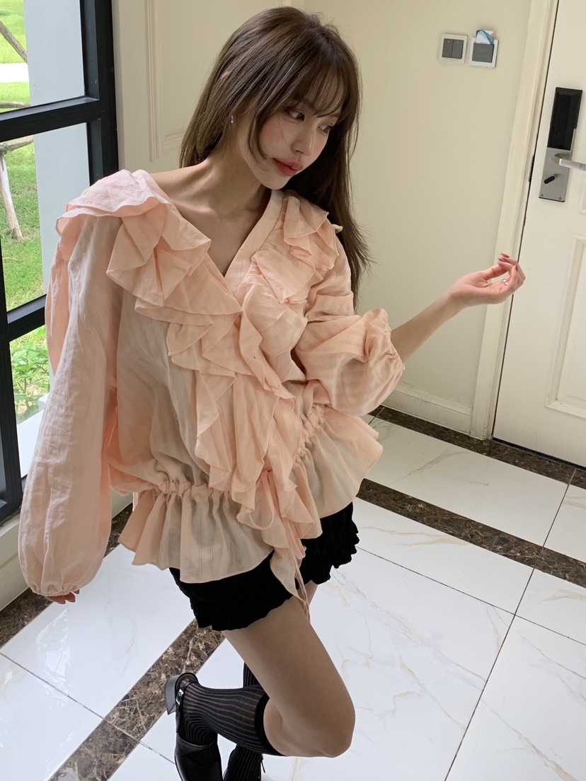 BERTHA東大門㊣代購女士新款時尚人氣25秋冬休閑襯衫蕾絲衫BERTHA襯衫/蕾絲衫