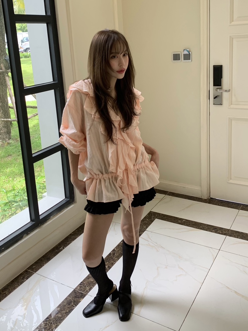 BERTHA東大門㊣代購女士新款時尚人氣25秋冬休閑襯衫蕾絲衫BERTHA襯衫/蕾絲衫