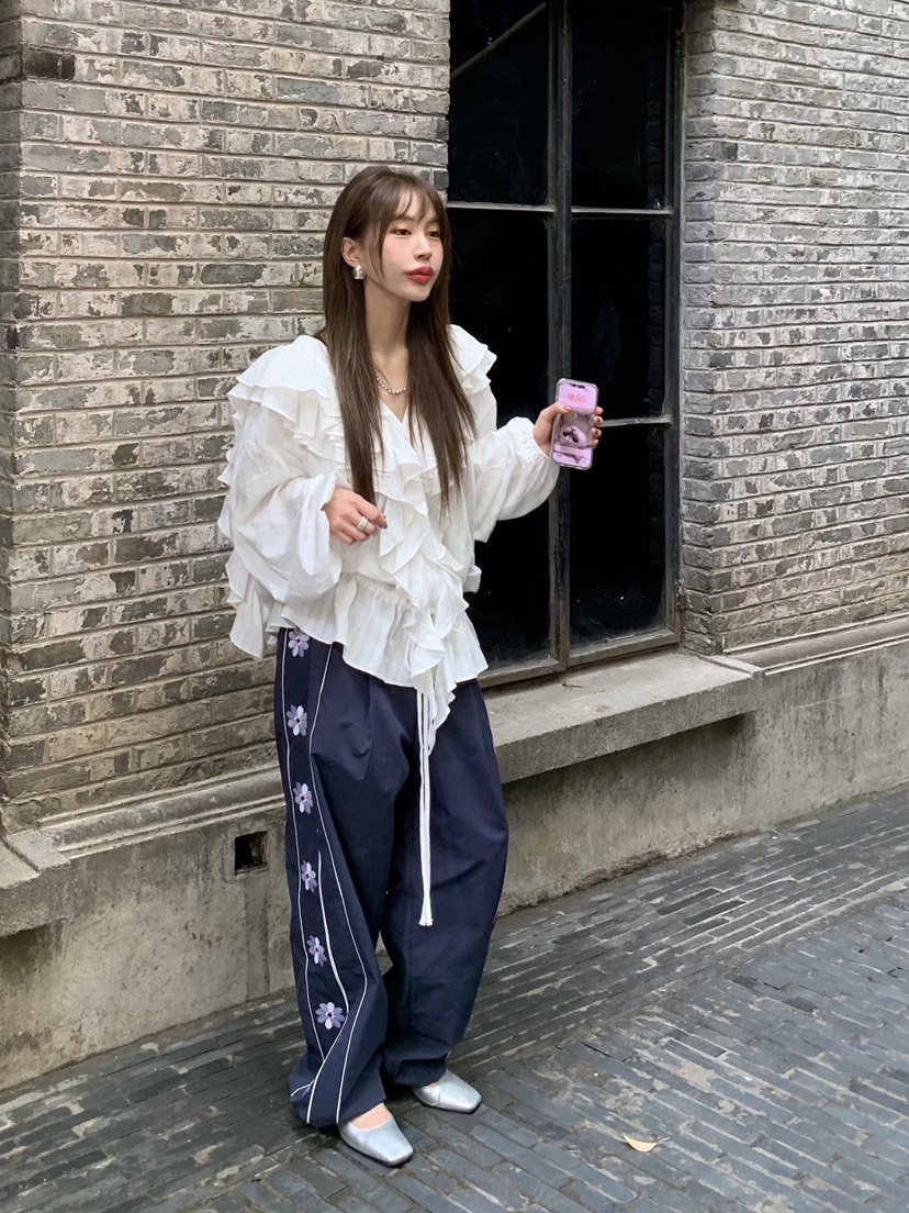 BERTHA東大門㊣代購女士新款時尚人氣25秋冬休閑襯衫蕾絲衫BERTHA襯衫/蕾絲衫