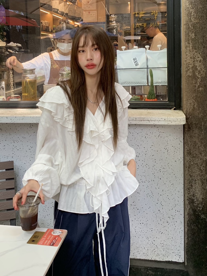 BERTHA東大門㊣代購女士新款時尚人氣25秋冬休閑襯衫蕾絲衫BERTHA襯衫/蕾絲衫