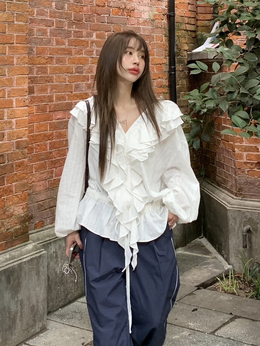 BERTHA東大門㊣代購女士新款時尚人氣25秋冬休閑襯衫蕾絲衫BERTHA襯衫/蕾絲衫