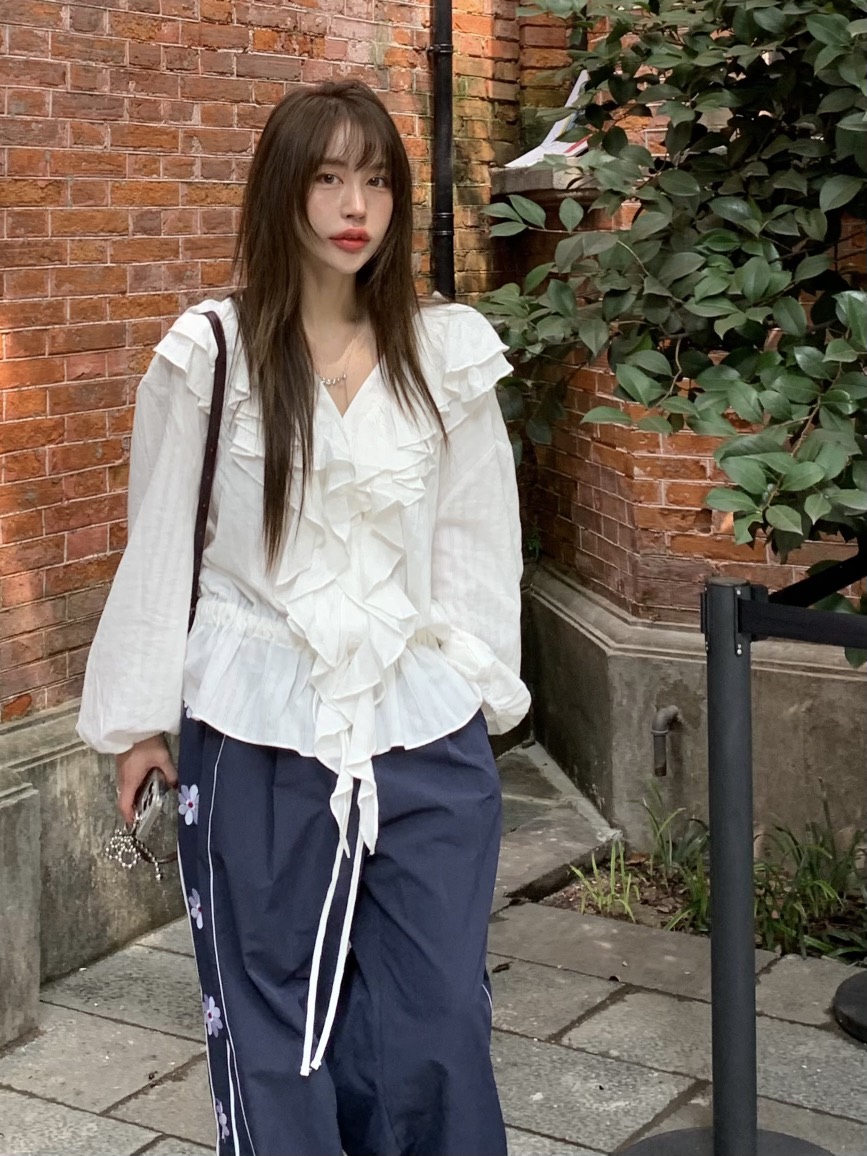 BERTHA東大門㊣代購女士新款時尚人氣25秋冬休閑襯衫蕾絲衫BERTHA襯衫/蕾絲衫