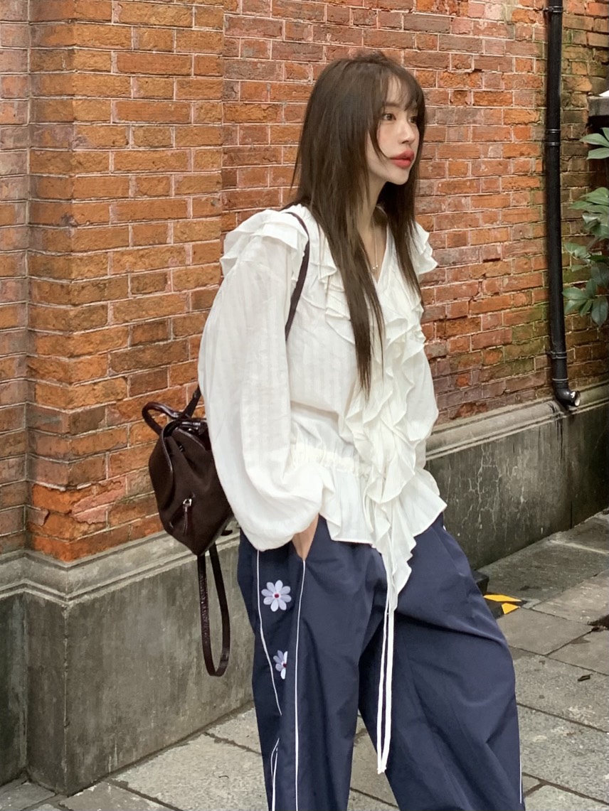 BERTHA東大門㊣代購女士新款時尚人氣25秋冬休閑襯衫蕾絲衫BERTHA襯衫/蕾絲衫