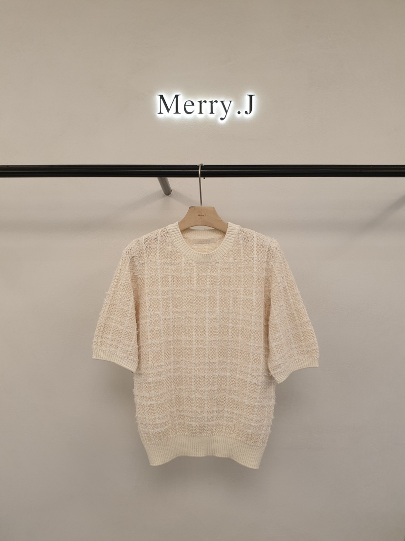 MERRY-J韓國直郵㊣女裝新品25秋冬真品熱賣職業針織衫粗花呢MERRY-J針織衫