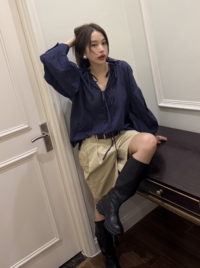 BERTHA東大門㊣代購女士新款25秋冬真品職業人氣襯衫蕾絲衫BERTHA襯衫/蕾絲衫
